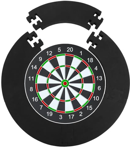 ASelected 5-Piece Dart Surround EVA Dartboard Surround for Dart Protection Total Diameter 72 cm Dart Catch Ring Black for Dartboard