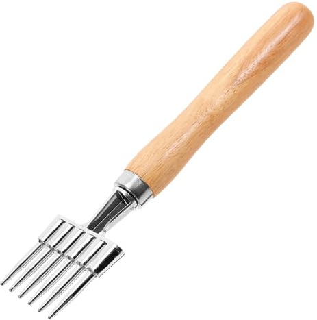 Holzgriff Eispickel aus Aluminiumlegierung für Eiswürfel | 1 Stück, Ergonomischer Griff und Spitze Spitze, für Cocktailzubereitung zu Hause, Khakifarben