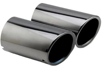 Autoauspuffendrohr Für Q5, Edelstahl-Auspuffblenden (2 Stück) Auspuffendrohrblende(Schwarz)