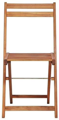 Eleganz Outdoor-Bistrostühle 2er Set aus ölbehandeltem Akazien-Massivholz - Langlebige Gartensitzmöbel für Terrasse, Balkon und Garten