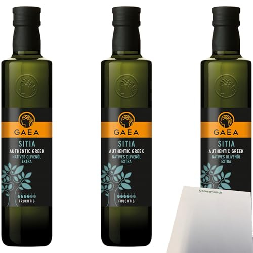 usy Bundle für Gaea Olivenöl Sitia D.O.P. 3er Pack (3x500ml Flasche) + usy Block