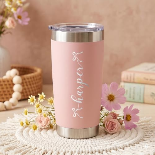 Gifts Refined Personalised Engraved Travel Mug Tumbler | Custom Engraving, Leakproof Flask, Tumbler