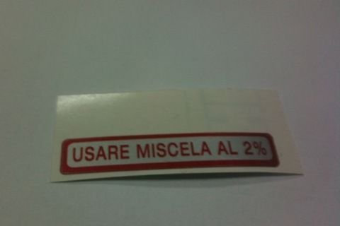 ADESIVO ROSSA MISCELA 2 VESPA 50 SPECIAL ET3