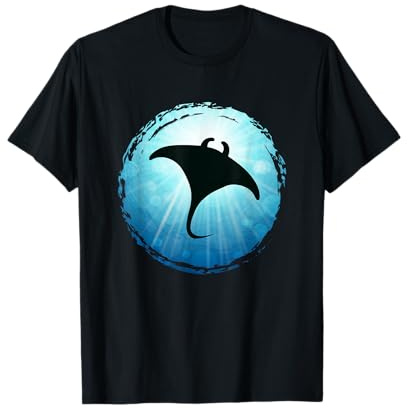 Manta Stingray Ocean Diving Freitauchen Apnoe Meer Design T-Shirt