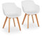 Fromm & Starck Star_SEAT_17 Stuhl 2er Set bis 150 kg Sitzfläche 41 x 40 cm weiß Kunststoffstuhl Stuhlbeine Buchenholz