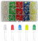 YIXISI 400 Stücke 5mm LED Leuchtdiode, LED Dioden Set, Rundkopf LED, 5 Farben (80 Stücke Jede Farbe), Weiß Rot Gelb Grün Blau