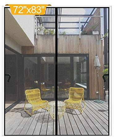 DIXLAMN Magnetic Fly Screen Door, Mesh Curtain, Up to 183x210cm, Bug Out, Easy Install, No Drilling