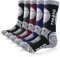 PULlOU Socken Herren Damen 43-46 39-42, Wandersocken Sportsocken Atmungsaktive Baumwolle Trekkingsocken Laufsocken Hochleistung Sneaker Socken 35-38 47-50