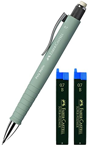 Faber-Castell 133365 - Druckbleistift Poly Matic 0.7 mm (Mintgr?n + Ersatzminen)