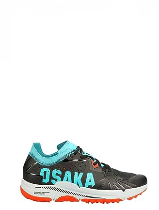 Osaka Unisex - Zapatillas de Hockey Ido Mk1, Botines de Hockey - Negro Analógico/Azul Agua