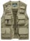 Sukany Men's Leisure Outdoor Work Safari Fishing Travel Cargo Vest Jacket Photo Mesh Waistcoat Multi Pockets Khaki M