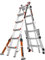 Little Giant Ladders 6 Rung Conquest All-Terrain PRO Multi-purpose Ladders, Side Mounted Stabiliser Bars, Heavy-wall Military Grade Construction, EN131