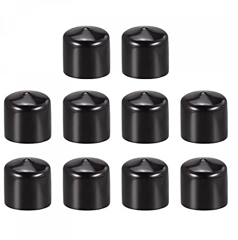 sourcing map 10Pack 52mm Schützer Gummi Endkappen Abdeckung für Schraube Möbel Rohr Schwarz