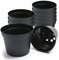 Prime Garden® Rund Kunststoff Anzuchttöpfe Blumentöpfe Pflanztöpfe für Innen- und Außenbereich (Schwarz Ø33cm x 22,5cm / 15l / 1 Stück)