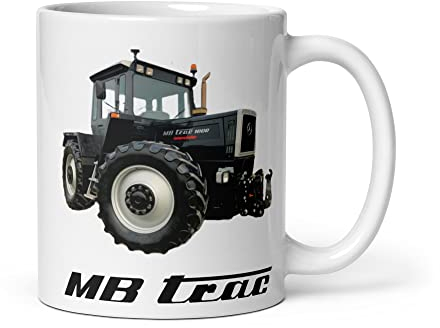 Stickerloveshop MB Trac Tasse Blackbeauty Sondermodell Kaffeetasse Farbig bedruckt Landwirt Traktor Geschenke