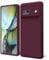 oakxco for Google Pixel 7 Phone Case Liquid Silicone, Cute Thin Slim Soft Rubber TPU Plain Smooth Gel Cover for Women Girl Aesthetic Design, Matte Solid Protective & Shockproof, Burgundy Plum Wine