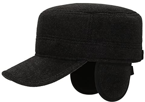 Faxianther Casquette de Baseball pour Homme Casquette Hiver avec Cache Oreille pour Les Personnes Agées Casquette Earflap pour Automne et Hiver