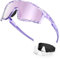 KAPVOE Polarisiert Fahrradbrille Herren Damen Rennrad Brille Sport Sonnenbrillen TR90 MTB Brille Radbrille Radsportbrille UV400 Schutz Sportbrille Radfahren MountainBike Laufen Volleyball Golf Lila