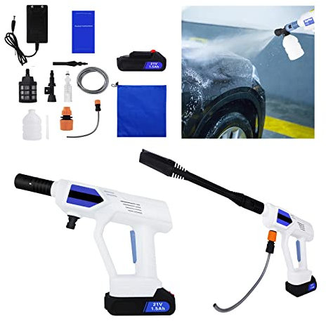 Lavadora de Alta Presión, 21V Lavadora a Presión para Automóviles Amplia Aplicación para Motocicletas, Ventana, riego, jardinería Camping, Pistola pulverización Lavadora a presión Kit