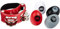 Pandereta pie & Meinl Percussion FS-BK - Shaker de pie, color negro