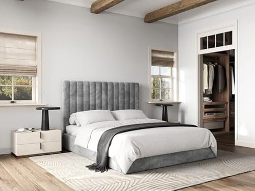 Flair Everley Fabric Ottoman Bed Grey - Double