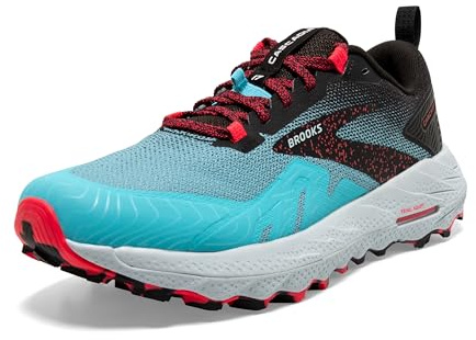 Brooks Damen Cascadia 17 Sneaker, Bluefish Black Diva Pink, 37.5 EU