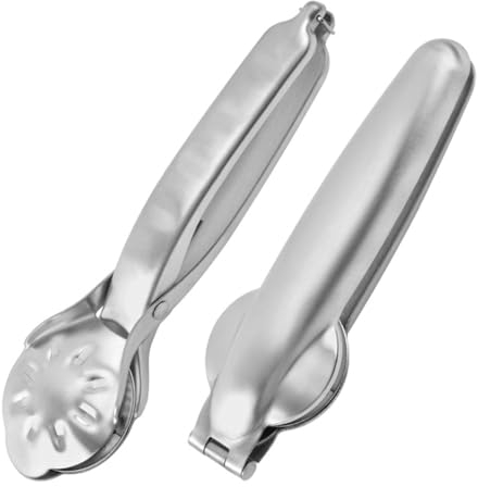 Panysilioer Chestnut Set Made of Rustproof Stainless Steel with Thumb Protection, Chestnut Opener Pliers Silver Nut Tongs