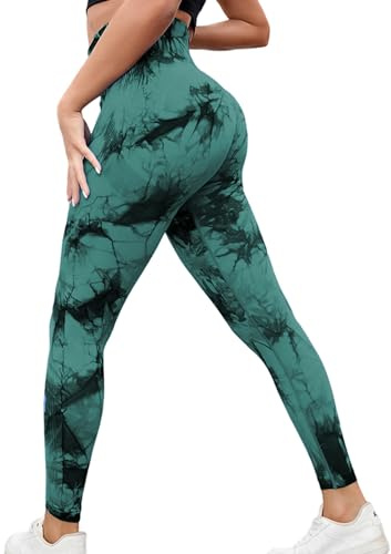 Merlvida Scrunch Butt Sport Leggings Damen High Waist Seamless Push Up Leggings Blickdicht Boom Booty Leggings Sporthose mit Bauchkontrolle Slim Sportleggins Gym Leggins Hose für Yoga Fitness Workout