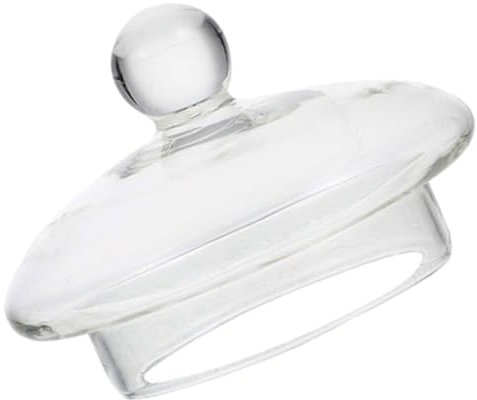 Ciieeo Glass Teapot Lid Replacement 3.2 Inch Clear Heat-Resistant Cover for Tea Kettle Easy to Use Teapot Accessory for Home Party Camping