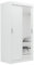 ELUKS OVI Double Sliding Doors Wardrobe with Mirror Furniture for Bedroom Living Room and Hall Wardrobe Organizer Width 100cm/120cm/150cm/180cm/200cm (White, 120cm)