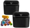 luwiscook 2Pcs Mini Car Trash Can Bin with Lid & 150pcs Trash Bags, Vehicle Car Rubbish Garbage Trash Can Bin Storage for Front Back Seat Accessories, Office, Home