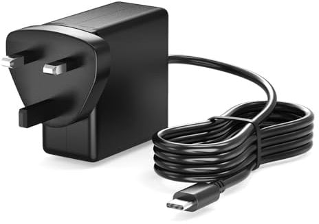 Basicvolt USB C Laptop Charger 45W Chromebook Charger for HP Chromebook Lenovo Yoga Thinkpad Acer Dell Latitude Asus Samsung Fast Type C Laptop Adapter Power Supply