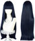 NiceLisa Anime Hyuga Hinata Perücke Lange Gerade Mixed Deep Blue Perücke with Bangs