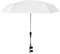 Poupangke Regenschirm zum Anklippen, 360° verstellbarer Kinderwagen-Regenschirm mit Klemme, UV-Schutz, Stuhlschirm, Kinderwagenschirm für Kinderwagen, Kinderwagen, weiß, Refer to