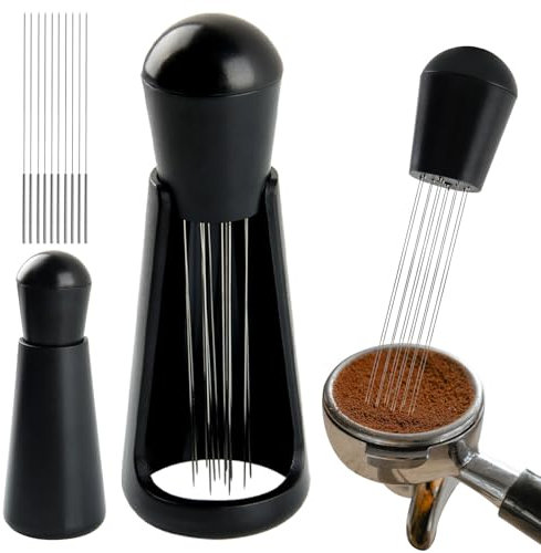 FePen WDT Tool Set, Kaffee Tamper Espresso Nadel, Wdt Tool Espresso mit 20 Nadeln, Espresso Nadelverteiler, Kaffee Nadel Distributor, Coffee Stirrer Tool, Barista WDT Tool Espresso Kaffeerührer