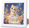 Luckyarina Diamond Painting Katze Mit Rahmen - Diamant Painting Bilder für Kinder 8-11 Jahre, Mosaik Bastelset für Haus Dekoration 18x18 CM