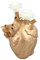 Anatomische Herzvase, Blumenvasen, dekorative Vase, Kunst-Blumentopf, Kunstharz-Herzvasen, Desktop-Ornament für Zuhause, Wohnzimmer, Dekoration (Gold)