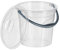 Best House | Clear Water Bucket | 5 Litres | 1 Pc | Bucket with Lid & Carry Handle | Transparent Multipurpose Storage Bin for Kitchen, Garden, Cleaning Water Animal Bird Feed Storage Bucket