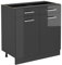 Vicco Küchenunterschrank R-Line, Anthrazit Hochglanz, 80 cm ohne Arbeitsplatte