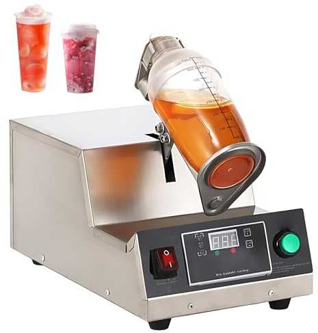 Electric Milk Tea Shaker, 140W Automatic Cocktail Shaking Machine with Smart Control Panel, 0-180s Timing, Commercial Bubble Tea Shaker, 350-700ML Capacity, for Coffee, Juice, Milkshakes
