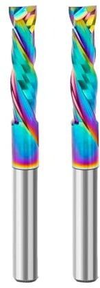 SpeTool 2 Spiralnutfräser 6mm Schnittdurchmesser 32mm Schnittlänge Spiralfräser Nutfräser CNC Fräser VHM Schaftfräser DLC Beschichtung Fräser für Oberfräse Holzfräser Router Bit Langlochfräser Holz