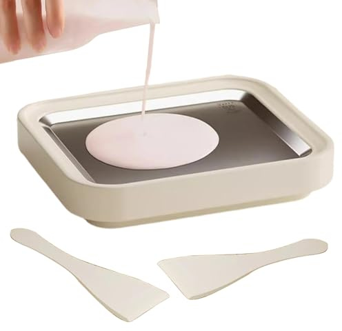 Máquina de rodillos de helado, placa de congelación sin electricidad, bandeja de rodillos de helado para el hogar, para cafeterías, restaurantes, camiones, panaderos, entusiastas de postres y