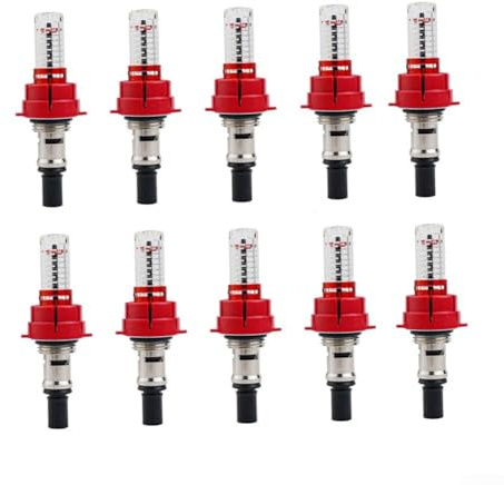 10 Stück Flowmeter Fußbodenheizung, Wasserdurchflussmesser für Fußbodenheizungsverteiler, Heizung Durchflußmengenmesser Heizkreisverteiler Topmeter Durchflussanzeiger Durchflussregler