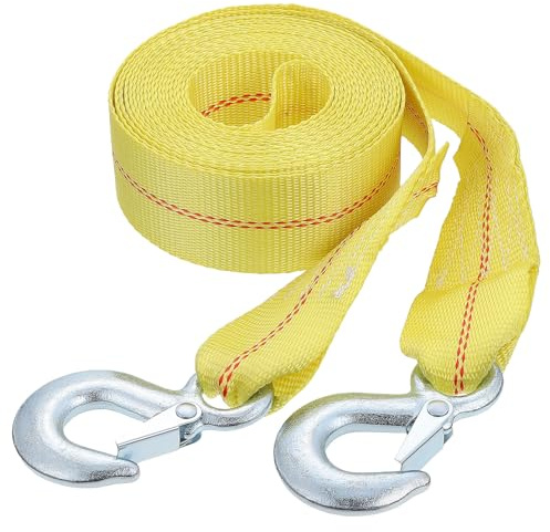 Abschleppgurt T 6m Polyester mit Metallhaken 9 für Fahrzeuge