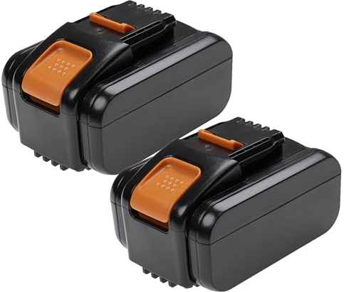 EXTENSILO 2X Akku kompatibel mit Worx Landroid WG163E, WG163E.3, WG173E.9, WG184E, WA3553, WG157E Werkzeug (5000 mAh, Li-Ion, 20 V)