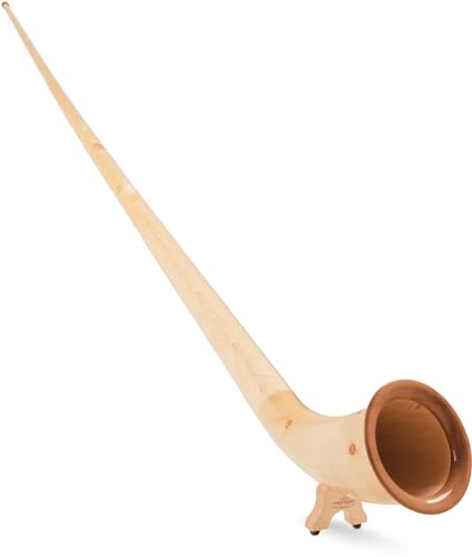 Lechgold Alphorn Solist Zirbe F (3-teilig, F-Stimmung, Gesamtlänge: 360 cm, Oberfläche: natur lackiert, 440 Hz) Zirbe
