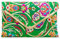 LeahWard Women's Satin Floral Clutch Bags Party Wedding Evening Handbag 158 (2211 Green)