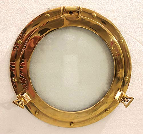 Medieval Replicas 12 Brass Porthole Windows Glass Nautical Boat Port Photo Frame Wall Decor