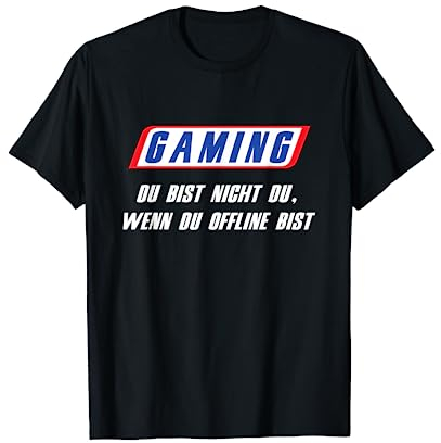 Lustiger Gamer Geschenkidee - Gaming - Du bist nicht du wenn du OFFLINE bist T-Shirt - Herren - Schwarz - S - Kurzarm - Crew-Ausschnitt - Casual Gaming Short Sleeve V-Neck