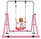 OUKANING Turnreck Gymnastik Kinder Reckanlage Turnstangen Horizontale Bar Trainingsgeräte Klappbar Horizontale Leiste Gymnastik Reck für Kinder Training Höhenverstellbar(Pink)